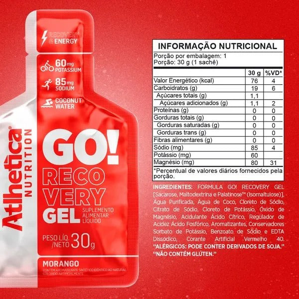 GO! RECOVERY GEL 30G- ATLHETICA NUTRITION