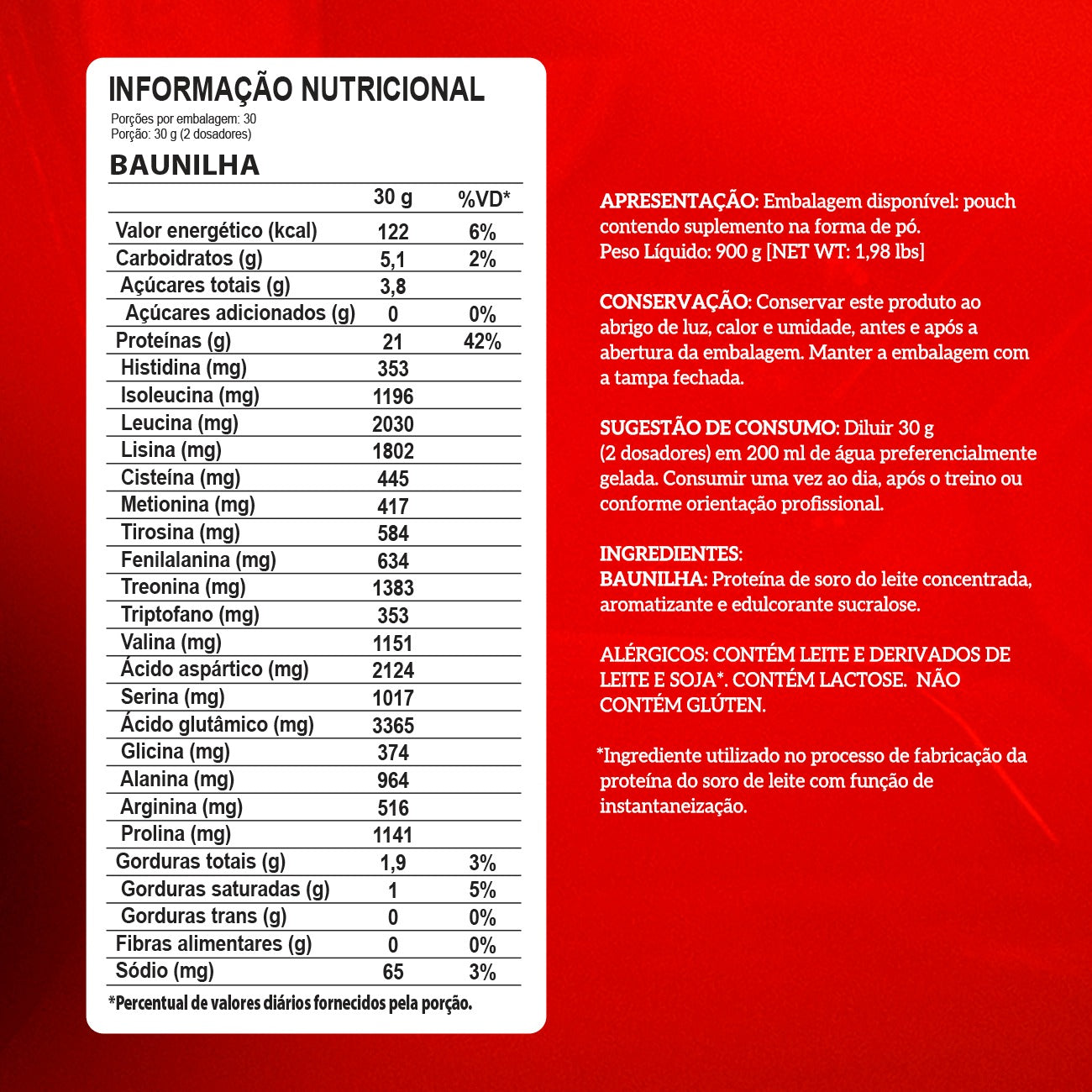 WHEY 100% PURE REFIL 907G - INTEGRAL MÉDICA