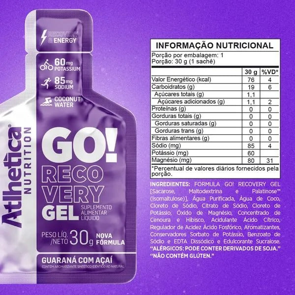 GO! RECOVERY GEL 30G- ATLHETICA NUTRITION