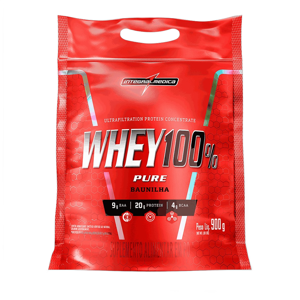 WHEY 100% PURE REFIL 907G - INTEGRAL MÉDICA