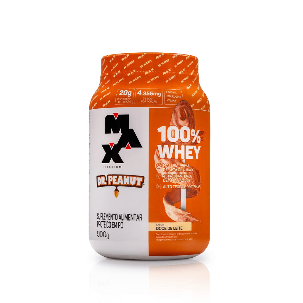 100% WHEY 900G DR PEANUT POTE - MAX TITANIUM