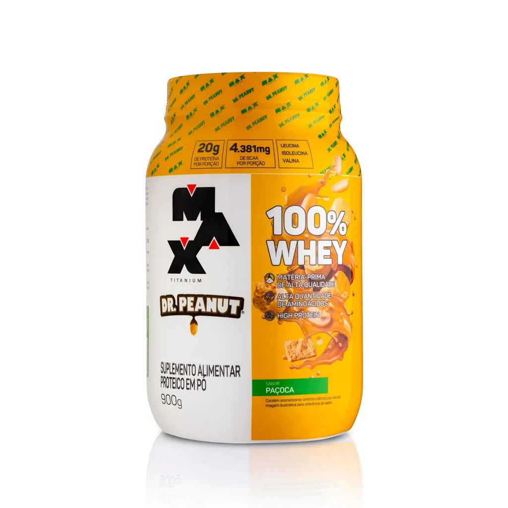 100% WHEY 900G DR PEANUT POTE - MAX TITANIUM